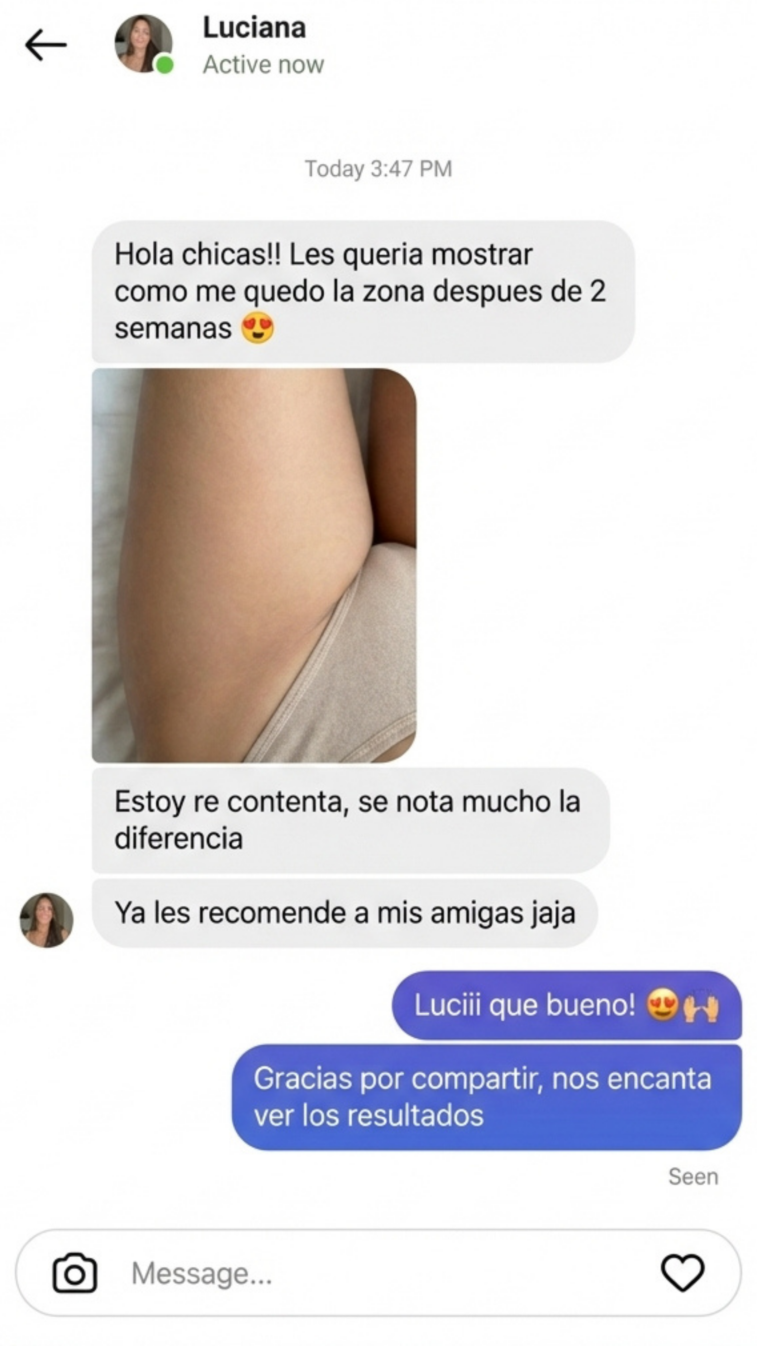 Instagram - Luciana resultado